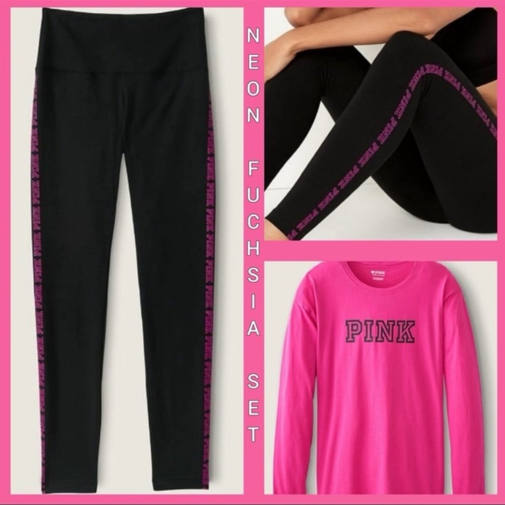 NWT PINK Victoria's Secret Neon Fuchsia SET